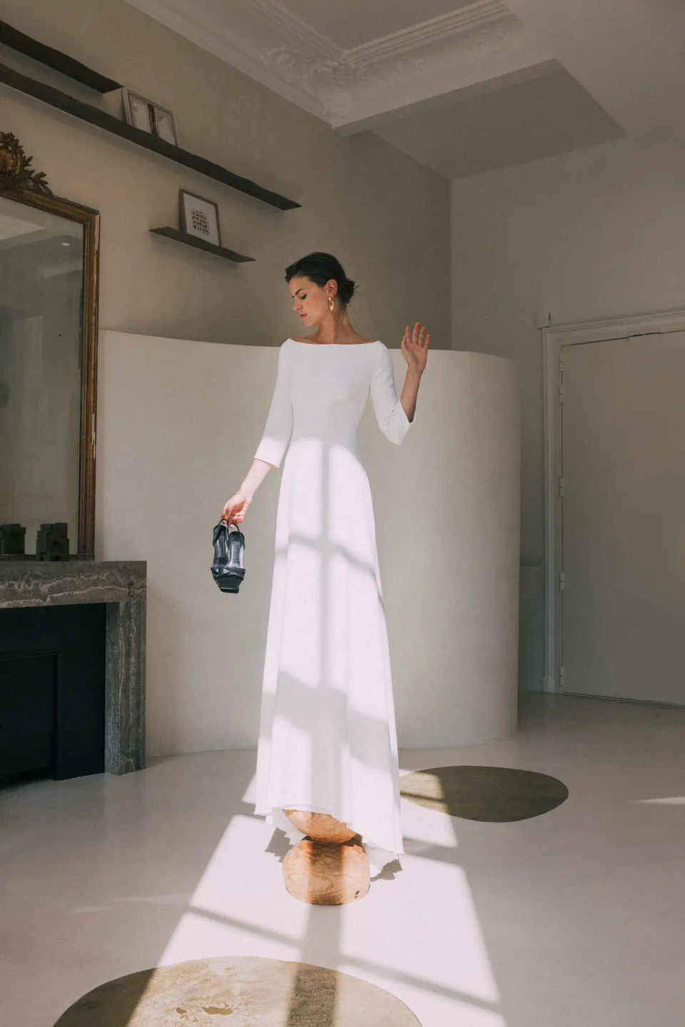 Maison Floret Sur-mesure Astaire robe crêpe dos fermé