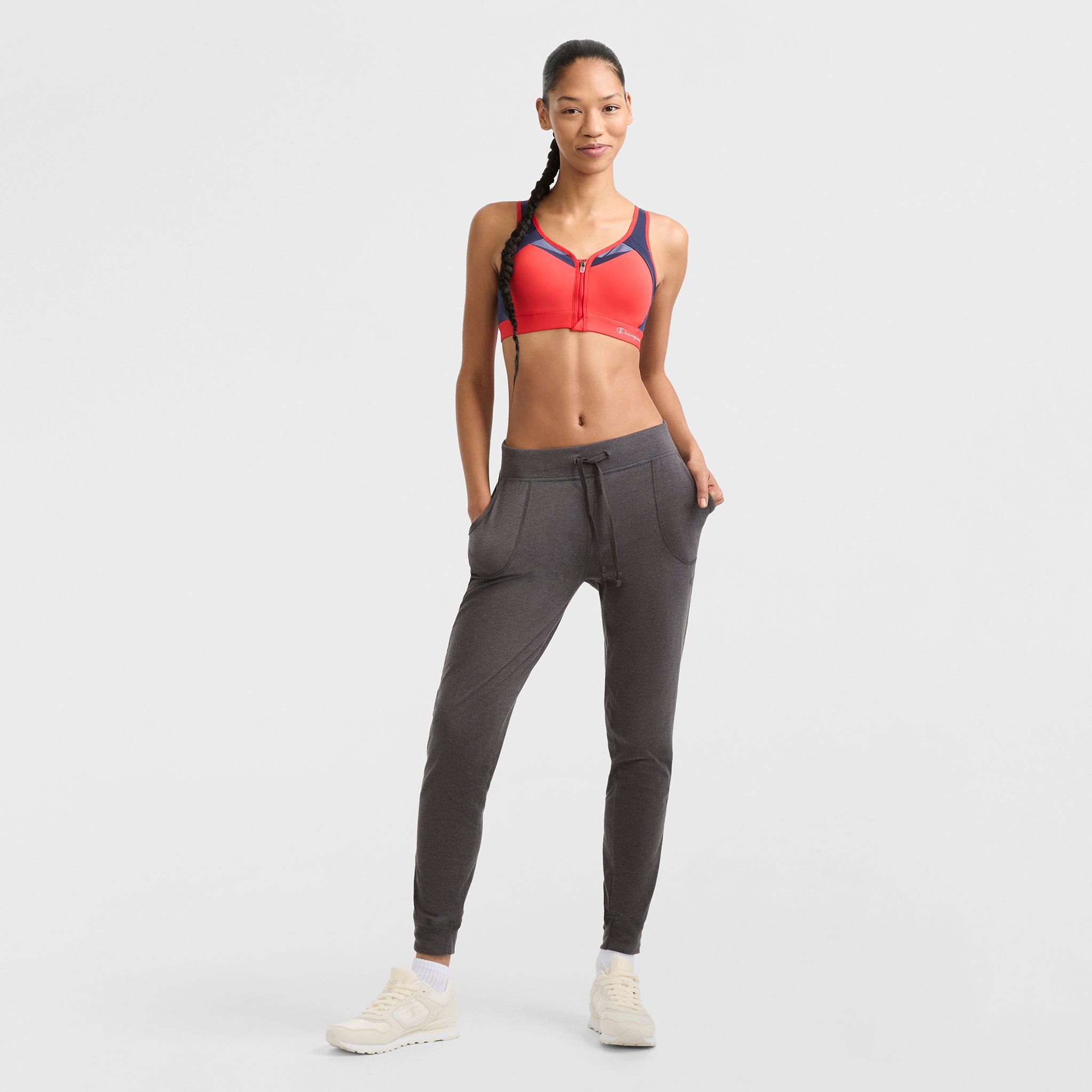 Champion Jersey Jogger Pantalon Jogging Granite Heather Coton Slim