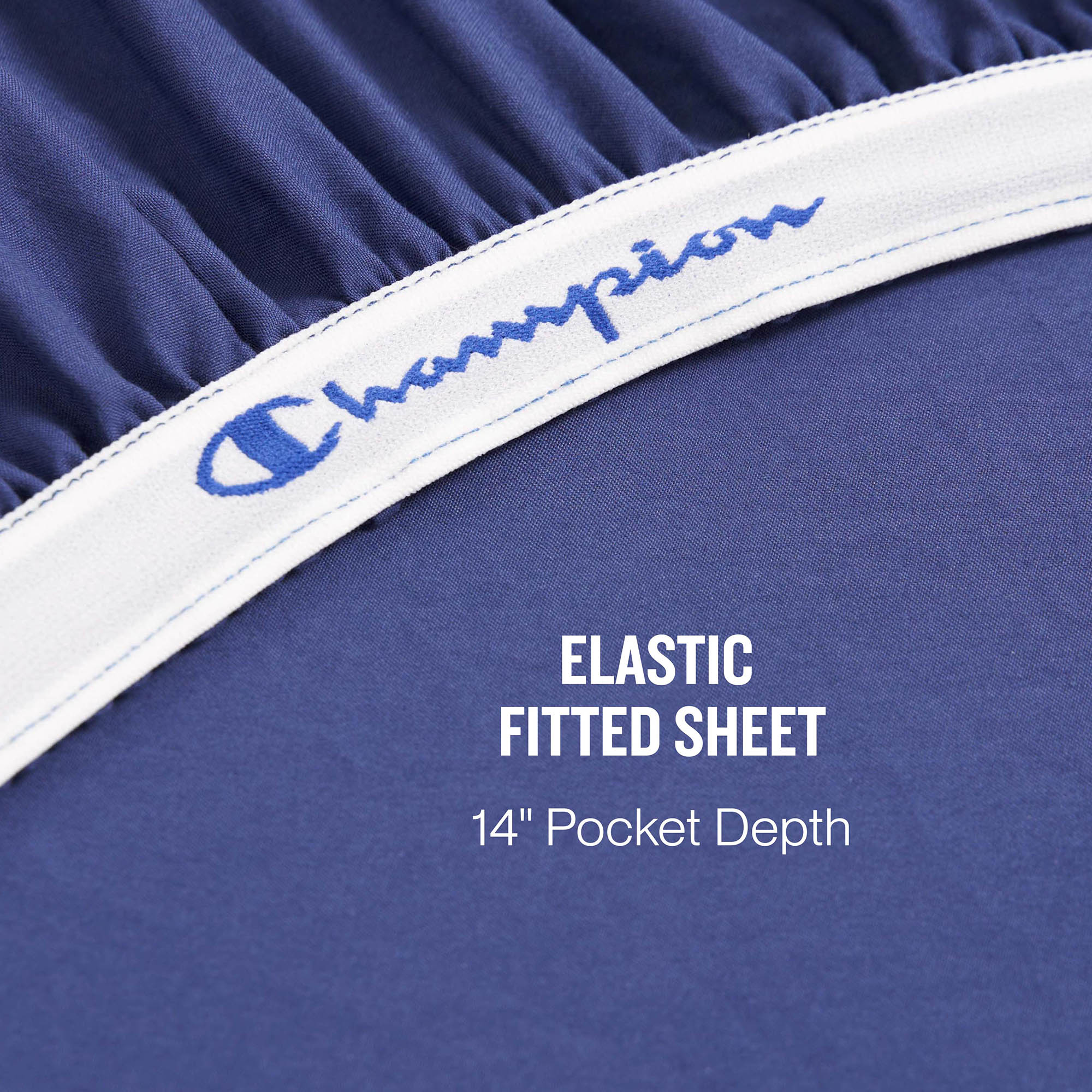 Champion Room Decor Elastic Logo Sheet Set drap bleu
