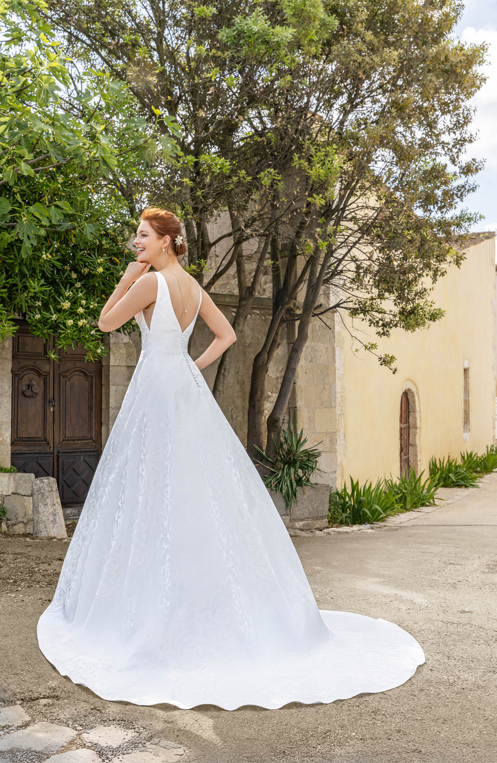 Le Jour de Notre Oui Bonheur robe de mariée blanche