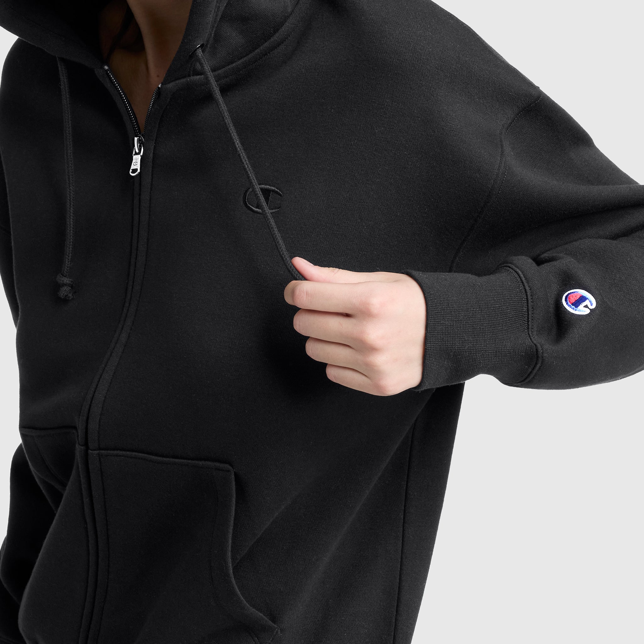 Champion Powerblend sweat zippé femme noir molleton