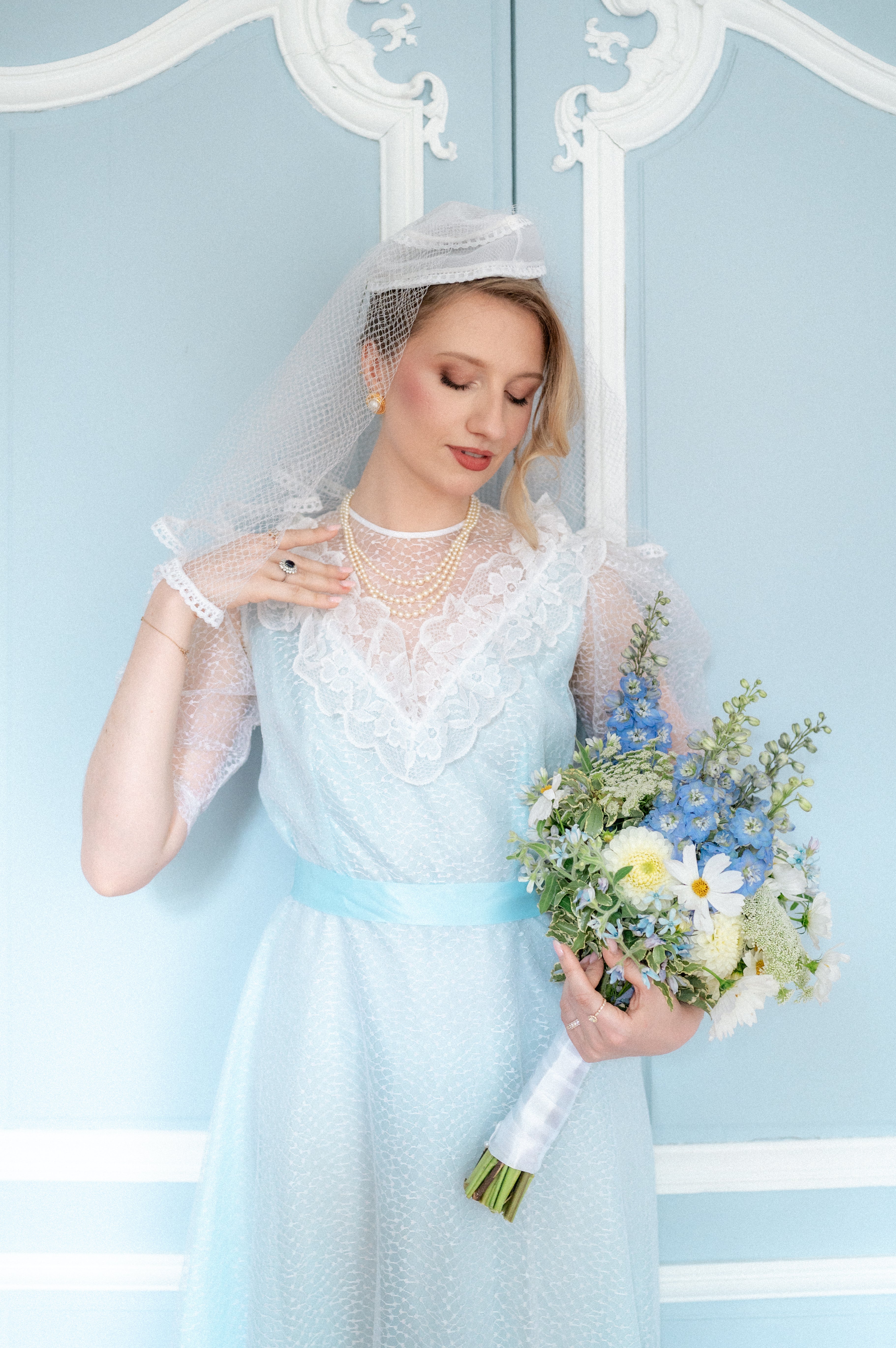 Solène Gisèle Voiles Chapeau Mariée chapeau voilette blanche 70s
