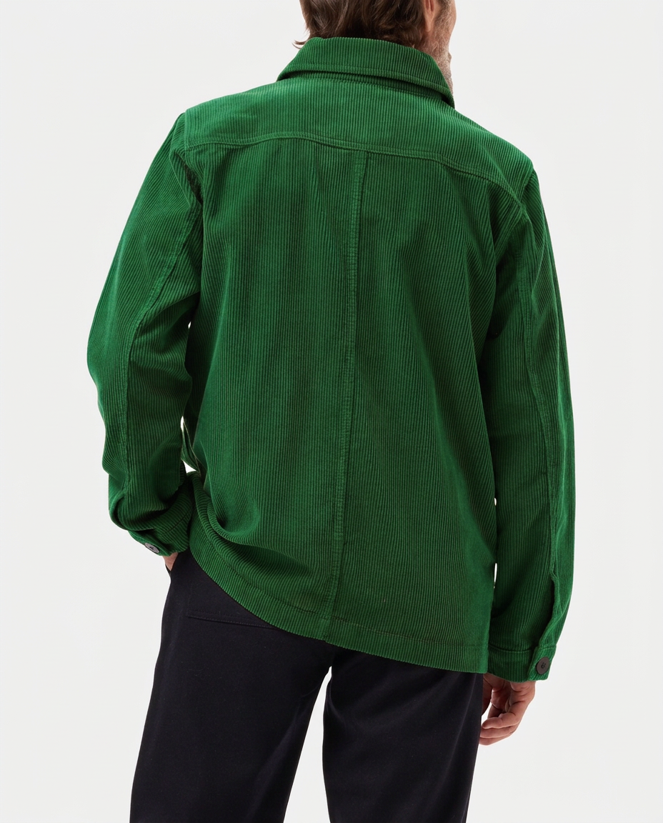 LAFAURIE Esteve veste de peintre velours vert mousse