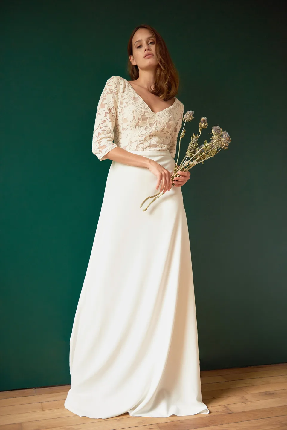 Maison Floret Sur-mesure Clyde robe tulle rebrodé