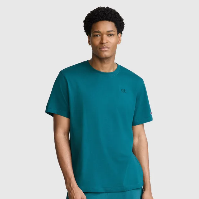 Champion Classic C Logo t-shirt homme Deep Teal coton