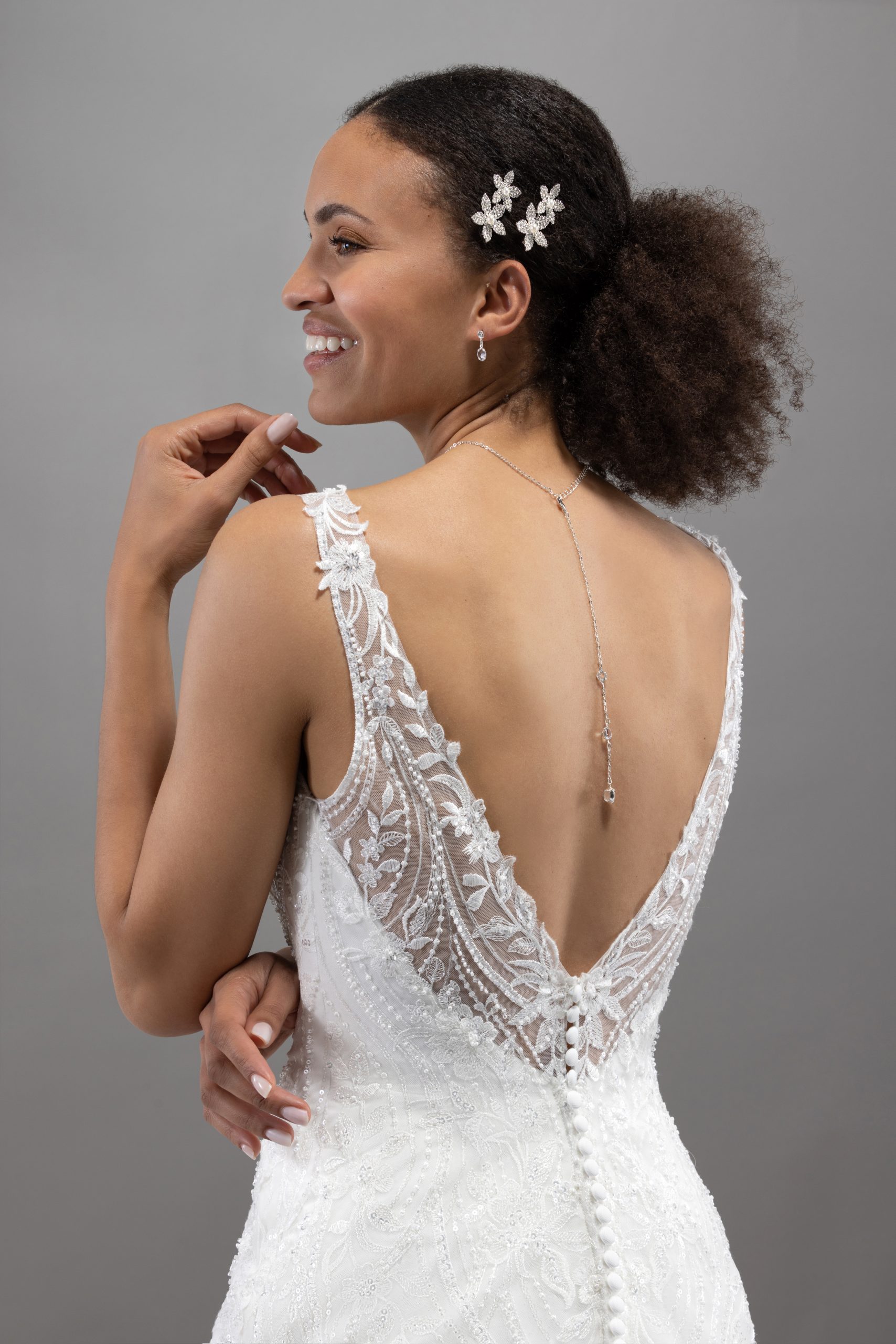 Le Jour de Notre Oui Fiesta robe de mariée satin évasée