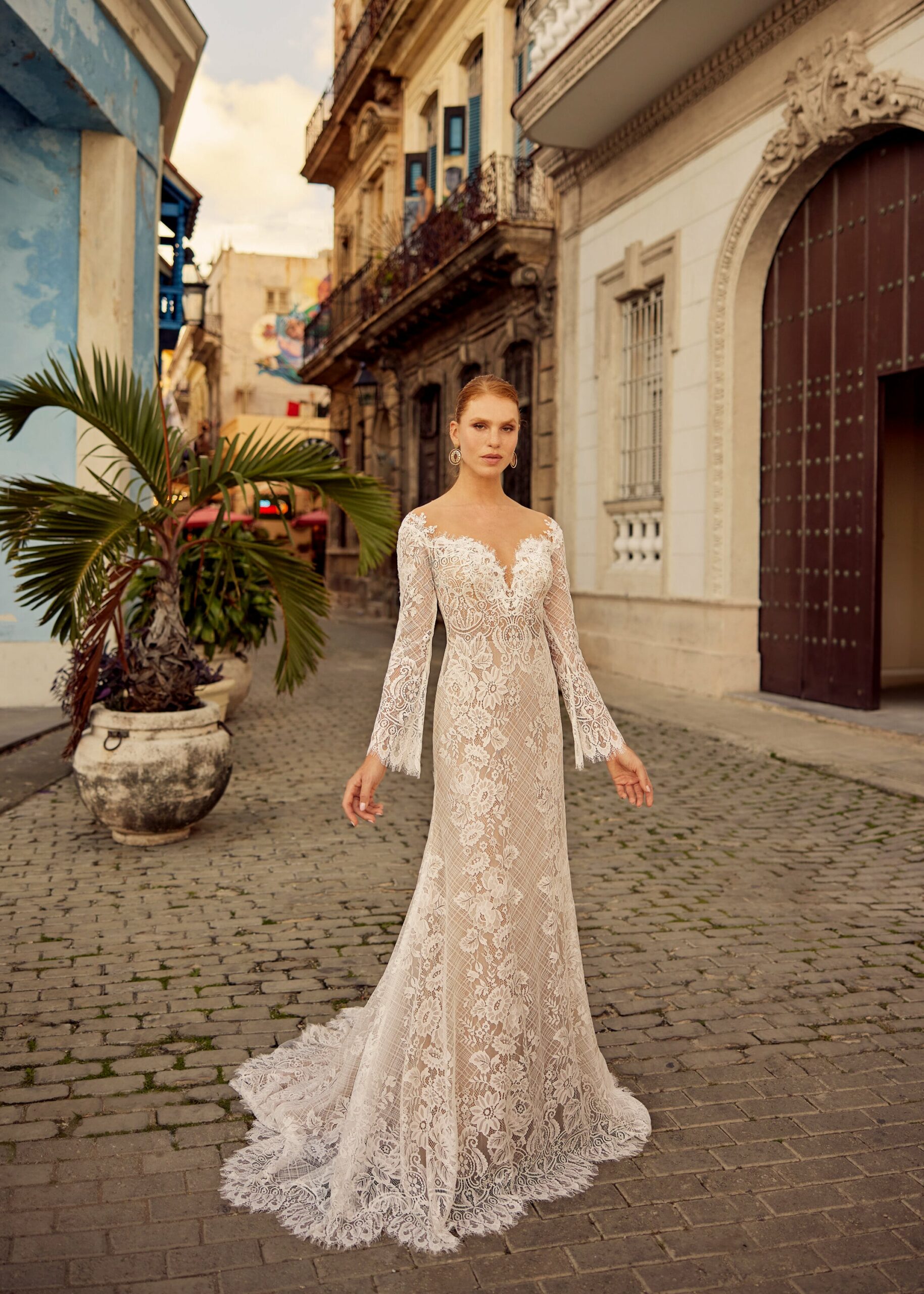 Hervé Paris Libre Lyra robe de mariée dentelle ivoire
