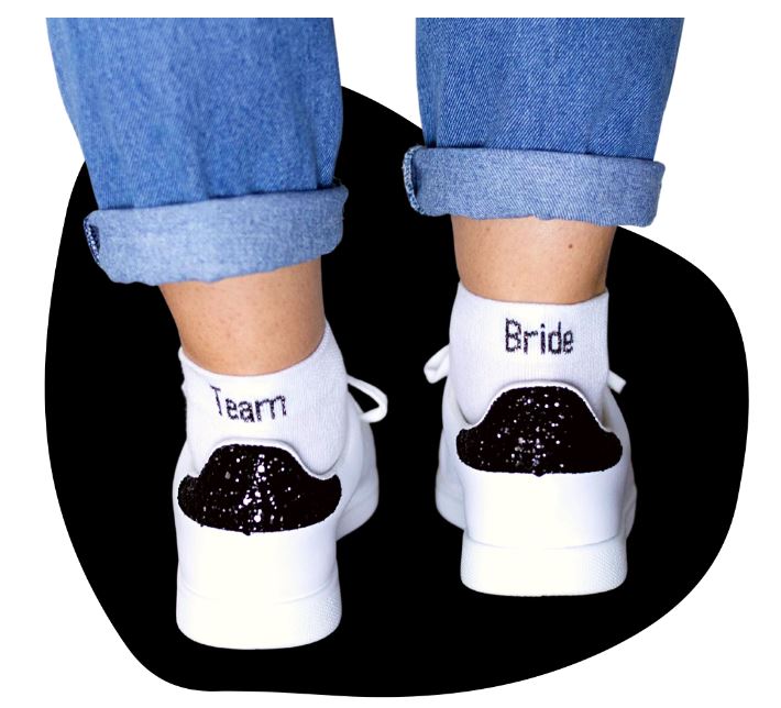 Le Jour de Notre Oui Team Bride chaussettes mariage femme