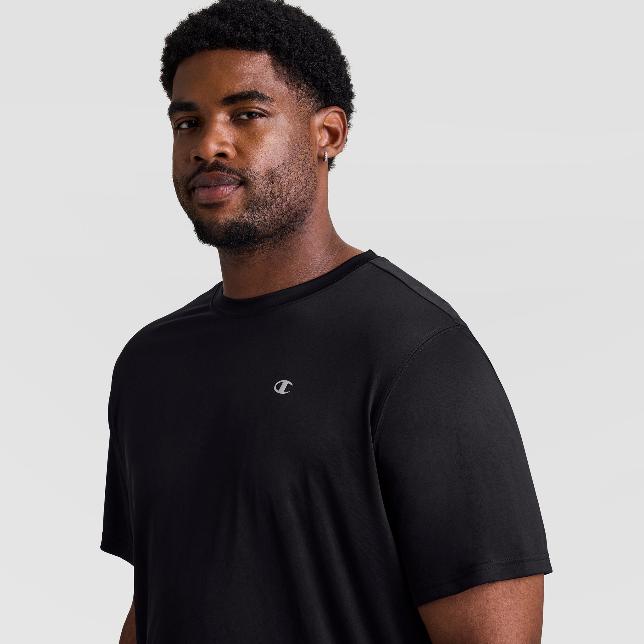 Champion Sport Reflective C Logo t-shirt noir Big & Tall