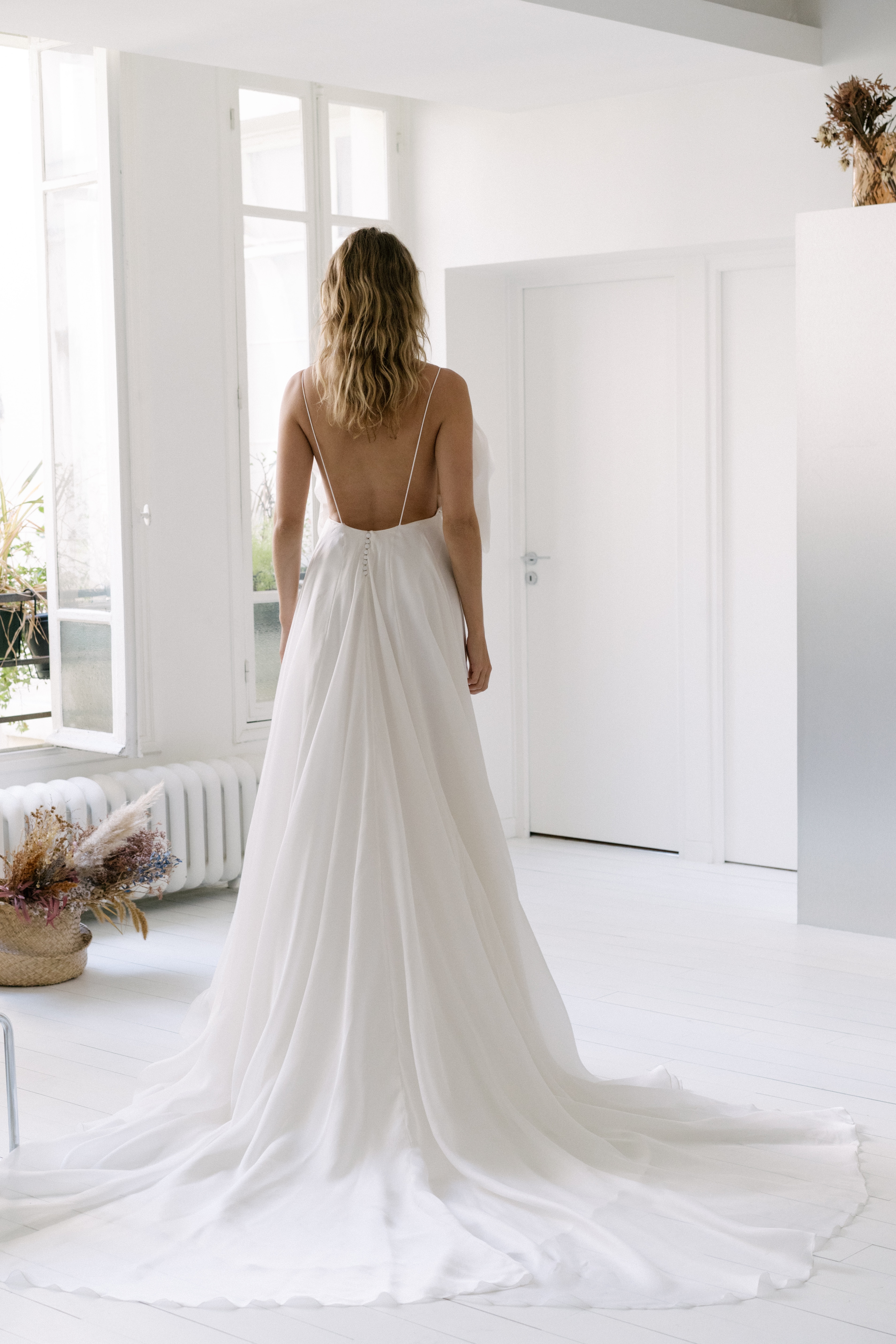 Maison Floret Sur-mesure Johan robe organza soie grand nœud