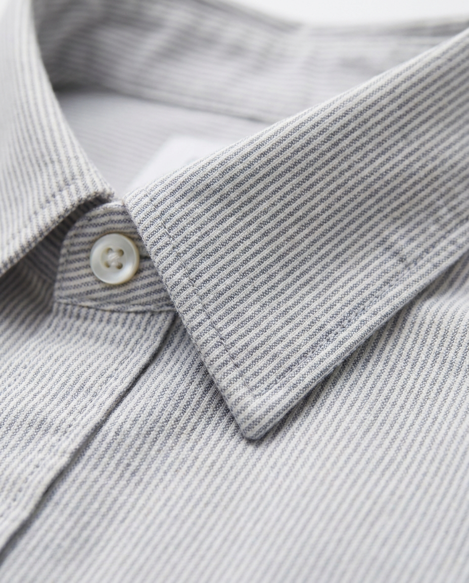 LAFAURIE DAUPHINE chemise azur écru coton bio rayée