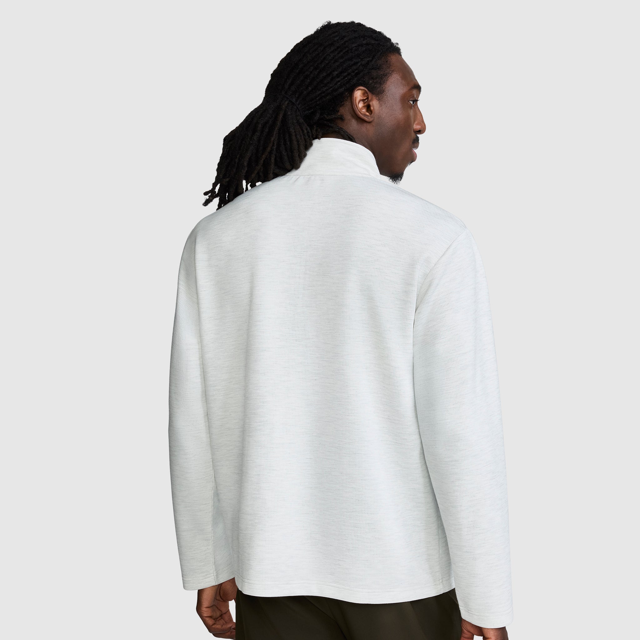 Champion Sport pull 1/4 zip homme gris col montant stretch