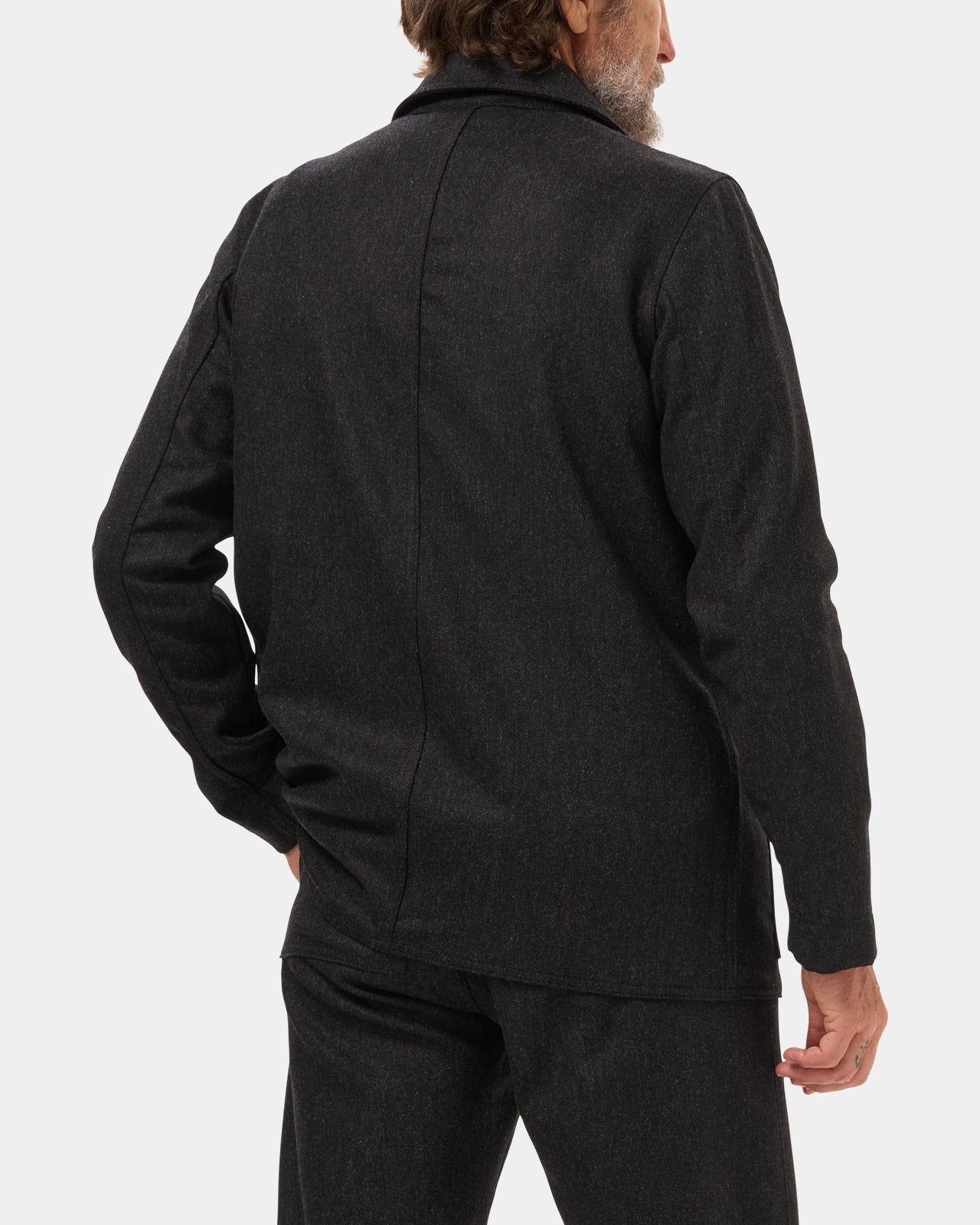 LAFAURIE ANDREU Flanelle veste gris anthracite laine