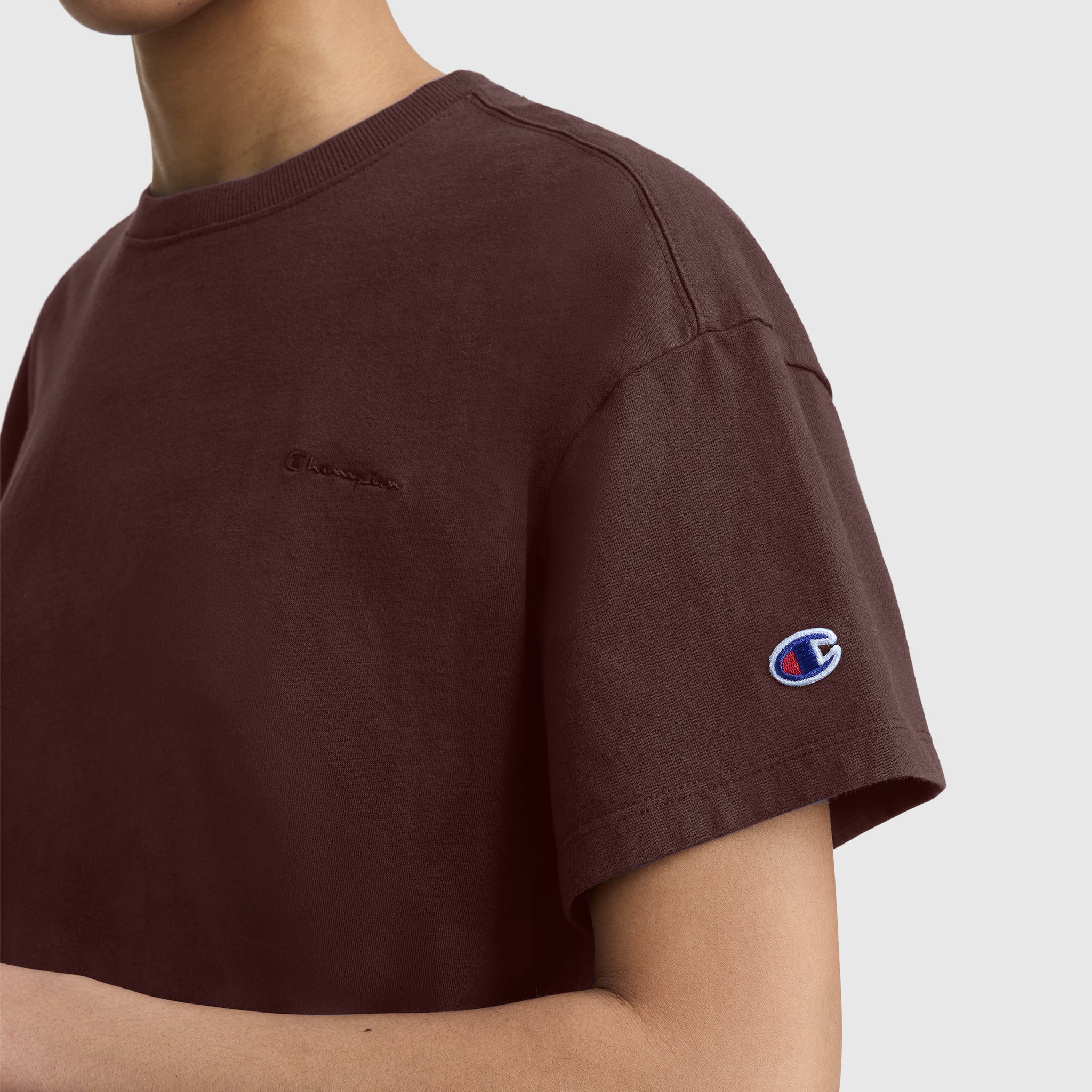 Champion Short Sleeve Loose T-shirt coton marron Bitter Chocolate