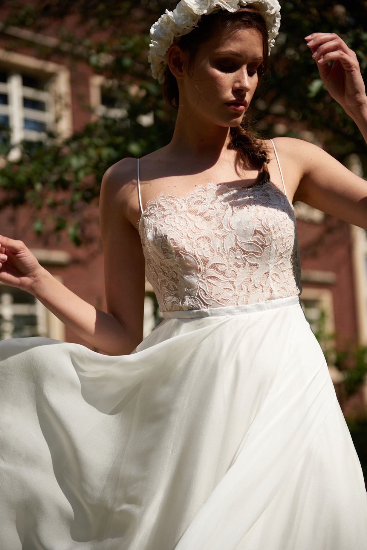 Maison Floret Sur-mesure Travis robe dentelle Lyon soie