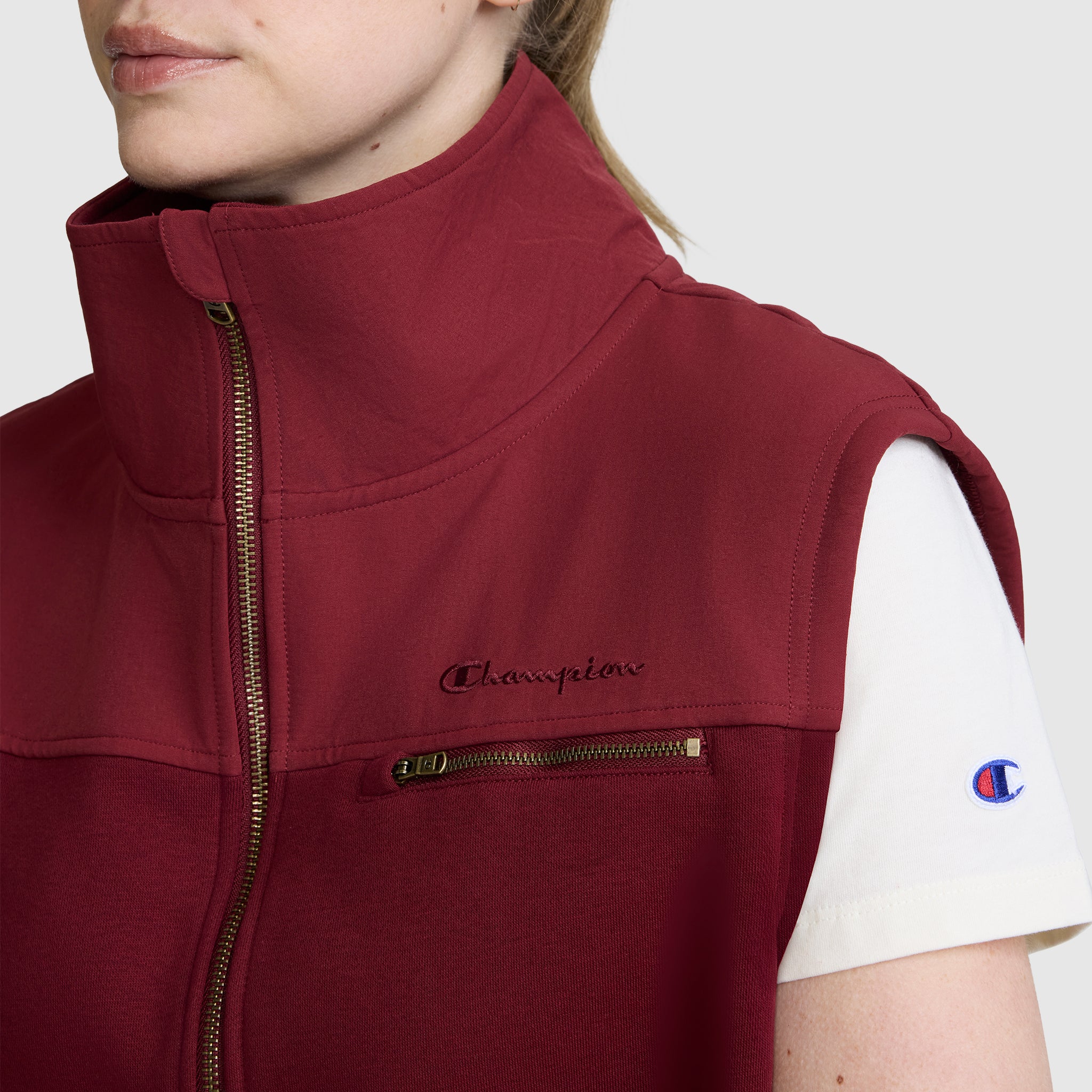 Champion Training Vest gilet bordeaux Cabernet molleton