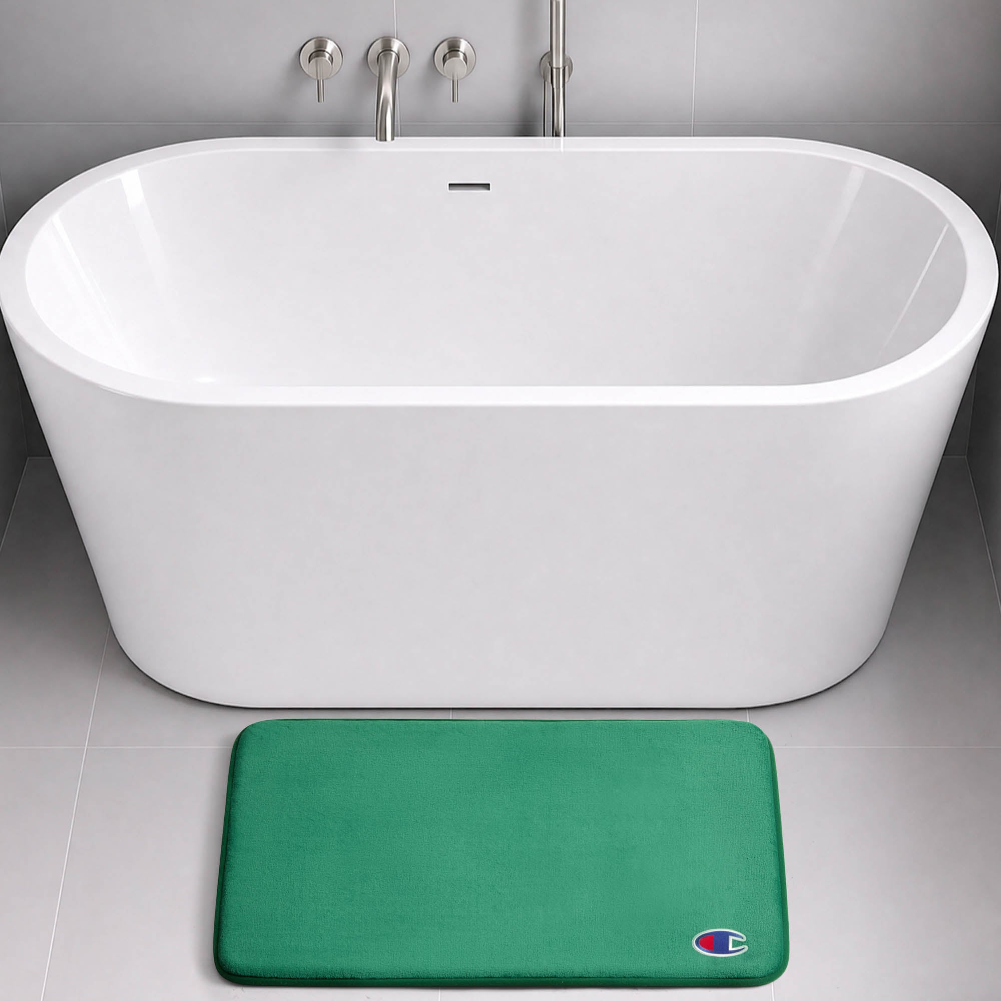 Champion Room Decor Tapis de Bain Mémoire Vert 17x24 Pouces