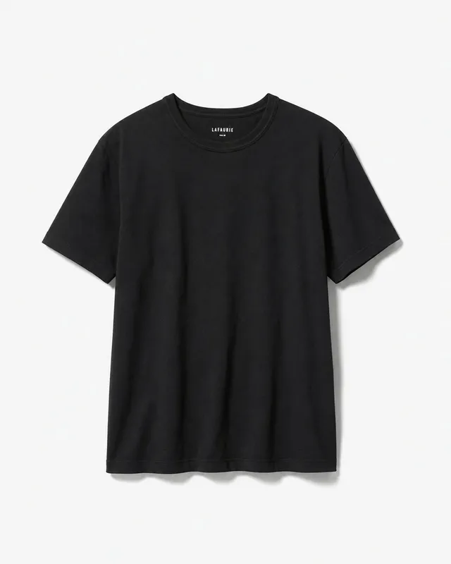 Lafaurie Darcy T-shirt Noir Coton 210g Coupe Droite