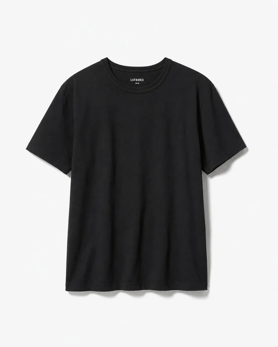Lafaurie Darcy T-shirt Noir Coton 210g Coupe Droite