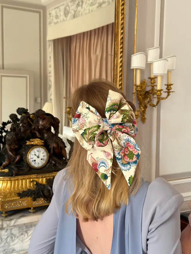 Solène Gisèle Couture noeud Persopolis fleuri coton 15x20