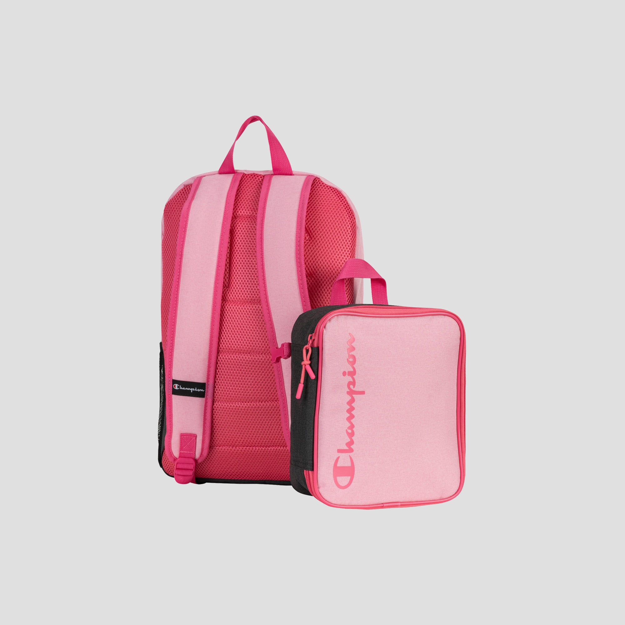 Champion Mode Lunch Kit sac à dos enfant rose gris avec lunch box
