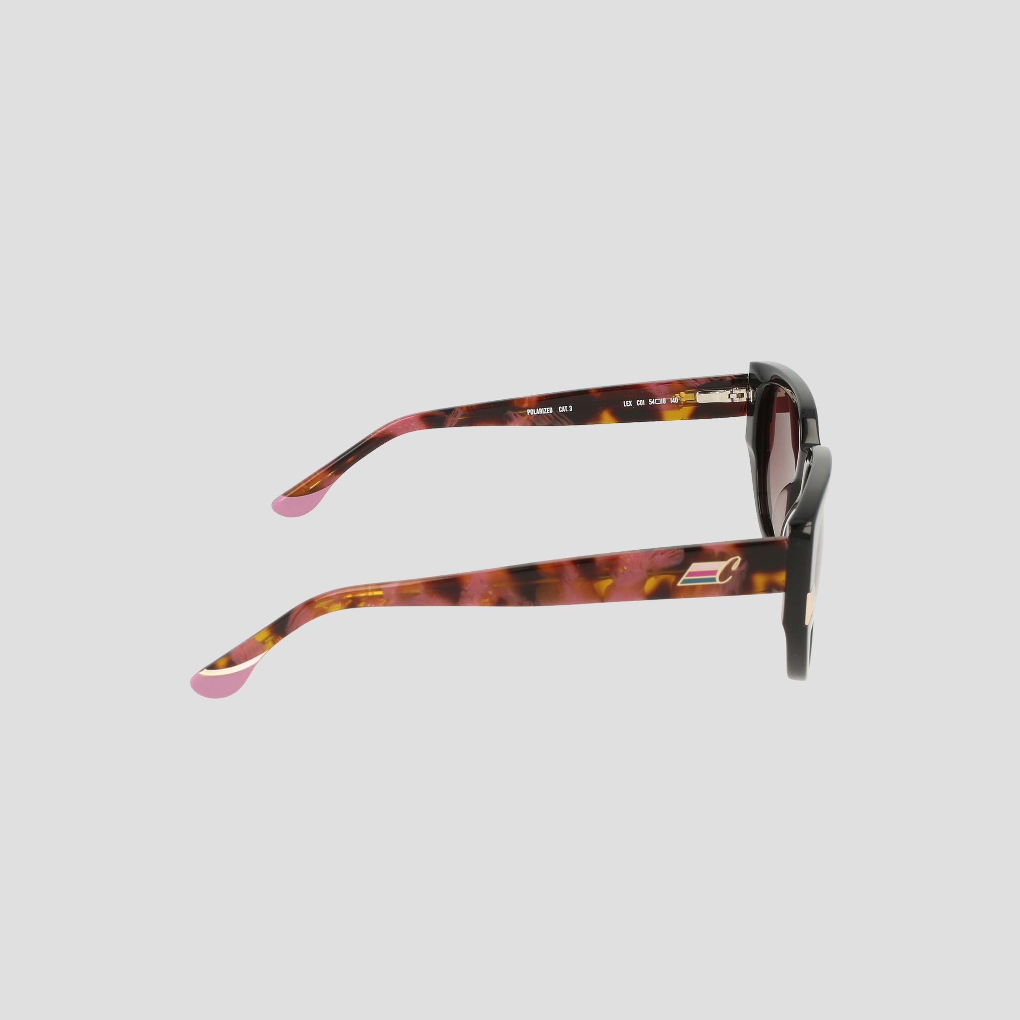 Champion Modified Cateye lunettes de soleil Black/Rose Tort polarisées
