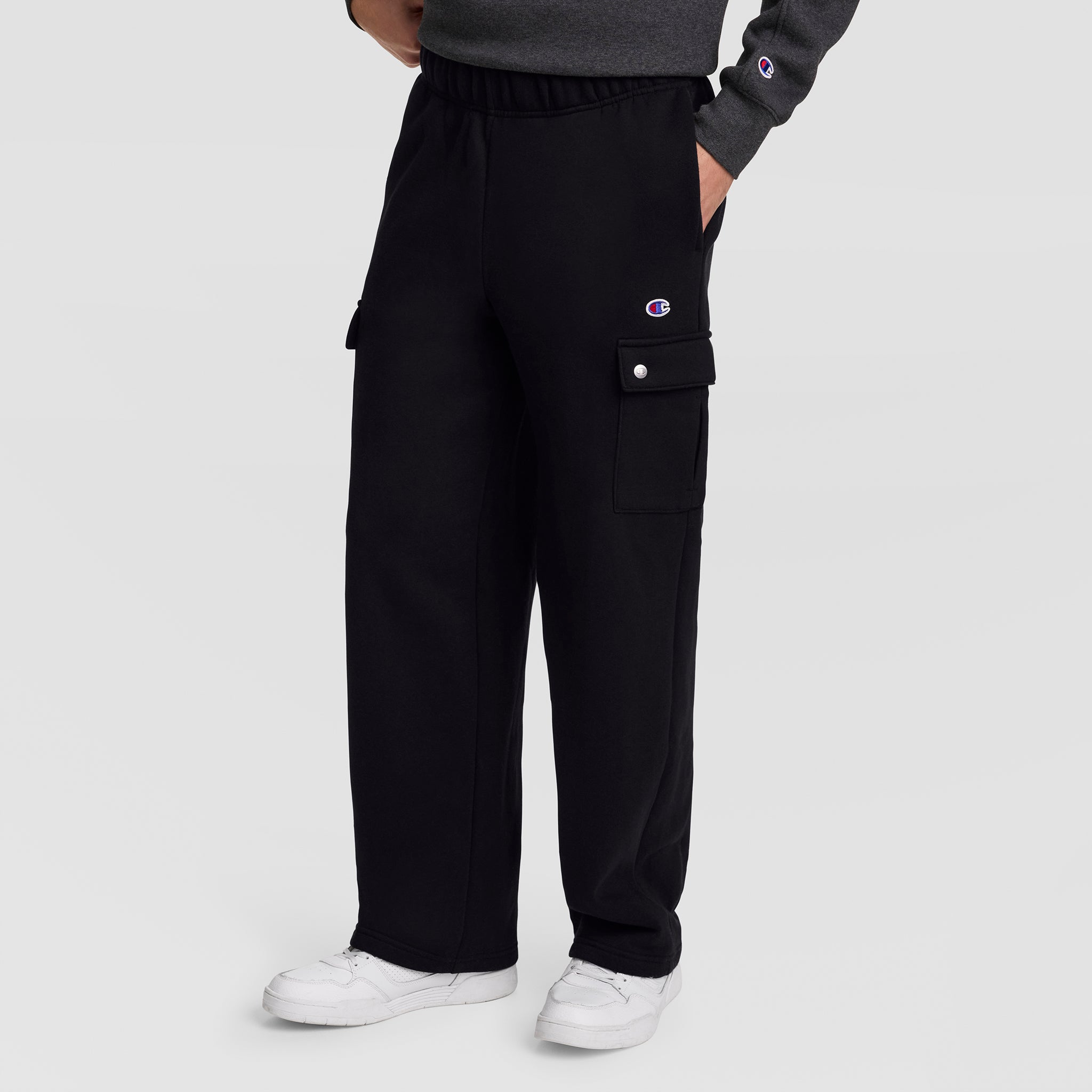 Champion Fleece Cargo Pantalon jogging noir logo C