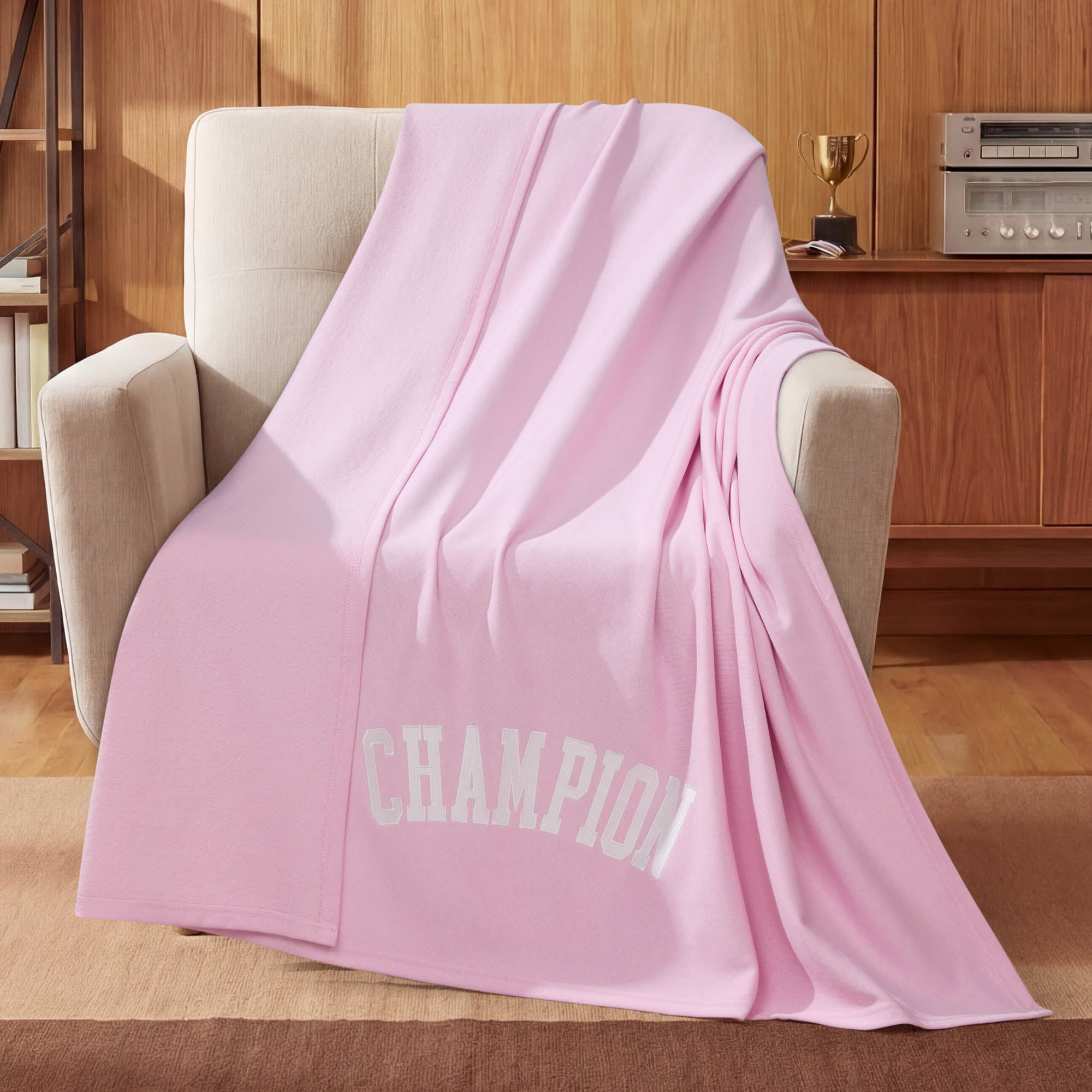 Champion Jersey Plaid Rose Polaire 50x70 Doux