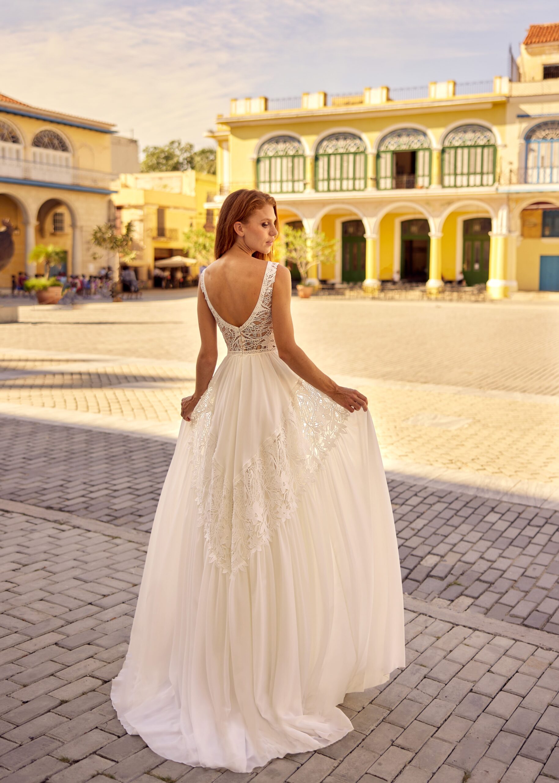 Hervé Paris Libre Langley-Z robe de mariée ivoire fluide