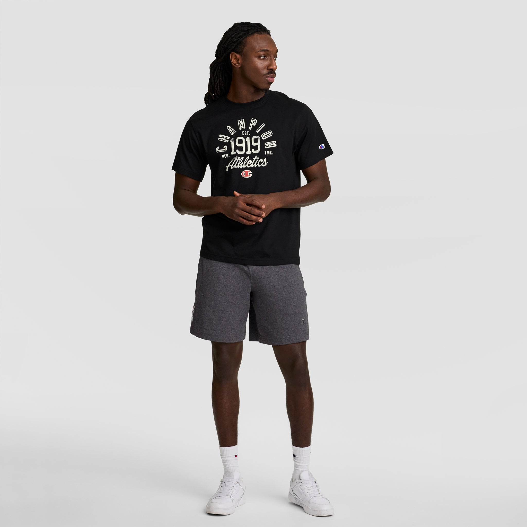 Champion 7" Jersey Short short homme Granite Heather gris