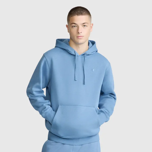 Champion Powerblend Hoodie C Logo sweat à capuche bleu riviera