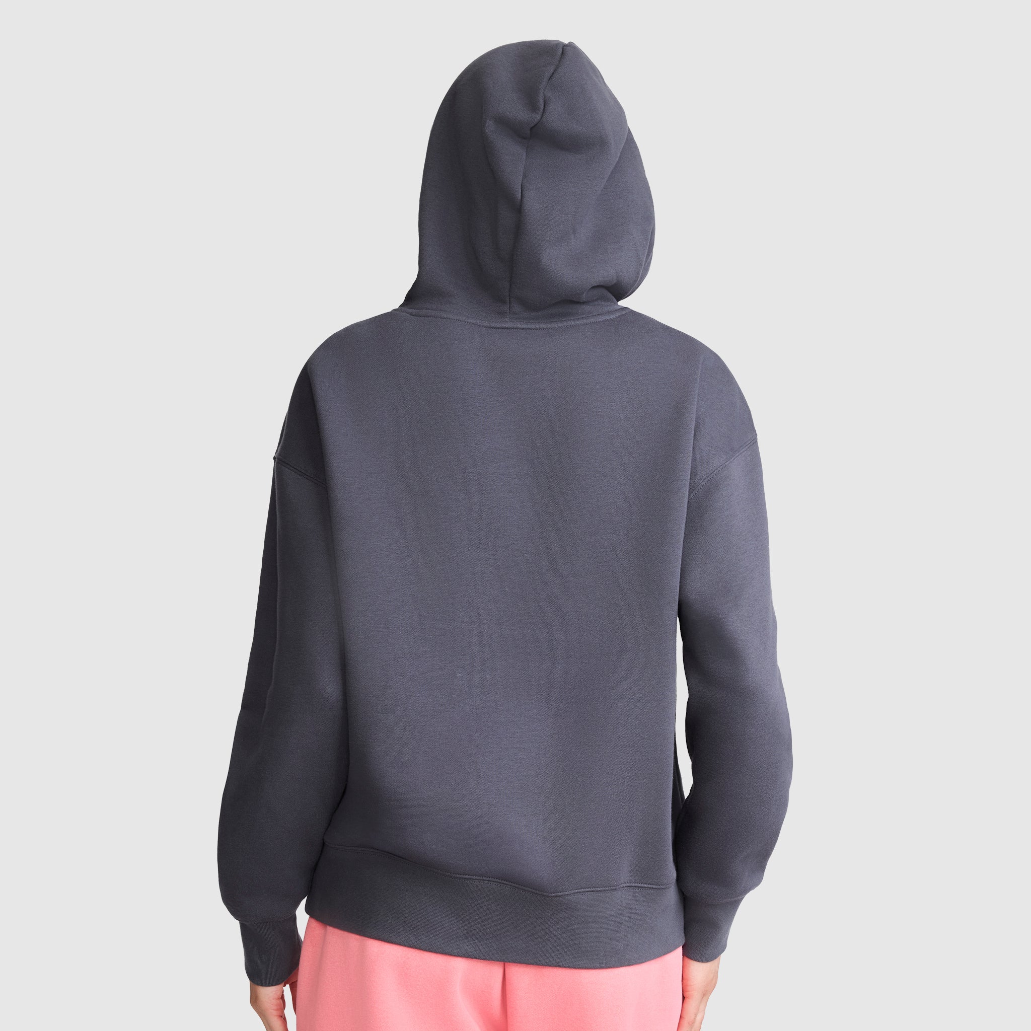 Champion Hoodies Fleece Hoodie Satin Applique sweat gris Forged Steel Grey