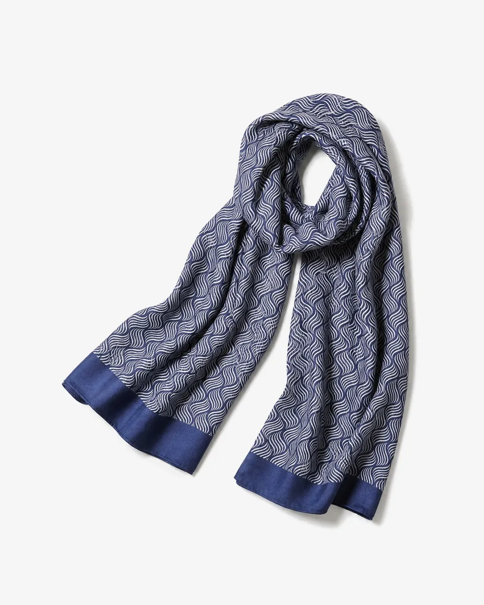 Lafaurie Janeiro écharpe en soie navy taille unique