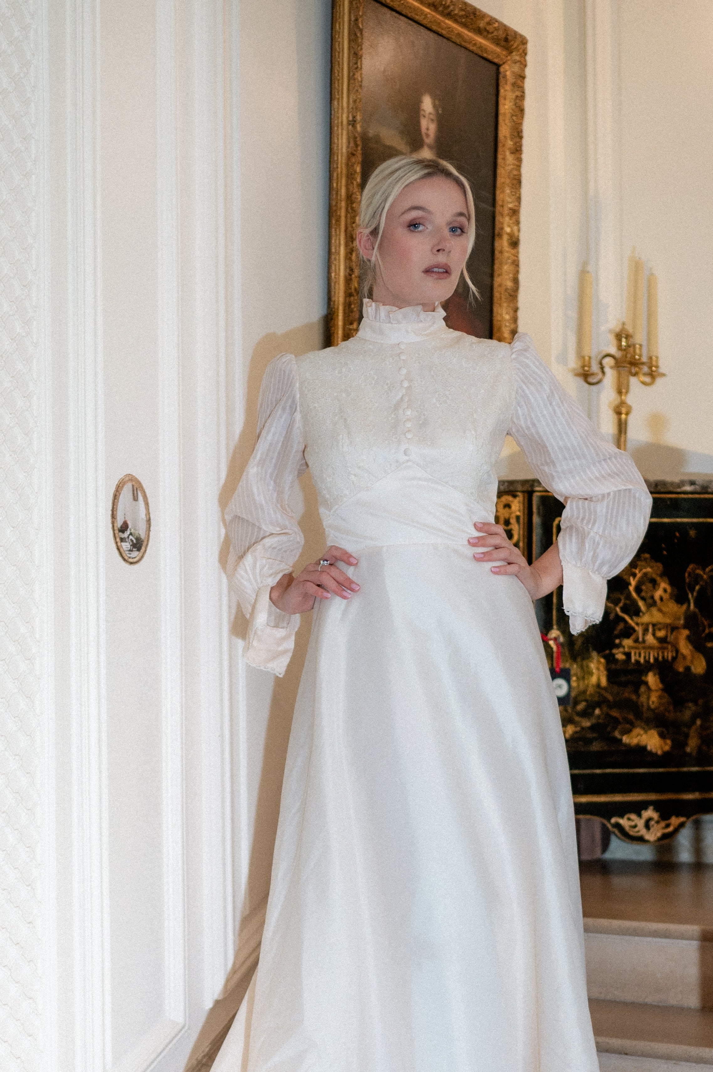Solène Gisèle La mariée Ondine robe champagne soie 36