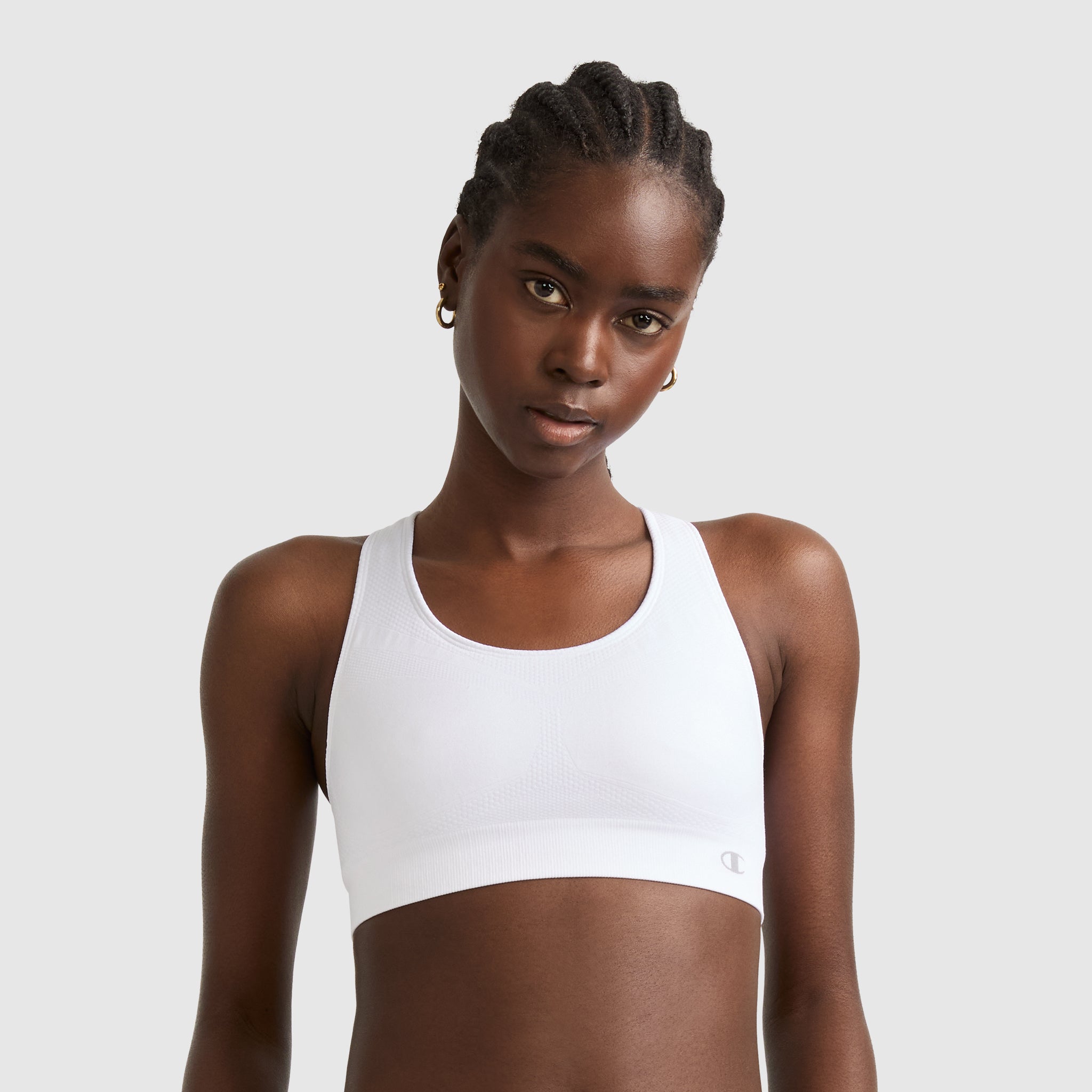 Champion Seamless Racerback Brassière de sport White maintien modéré
