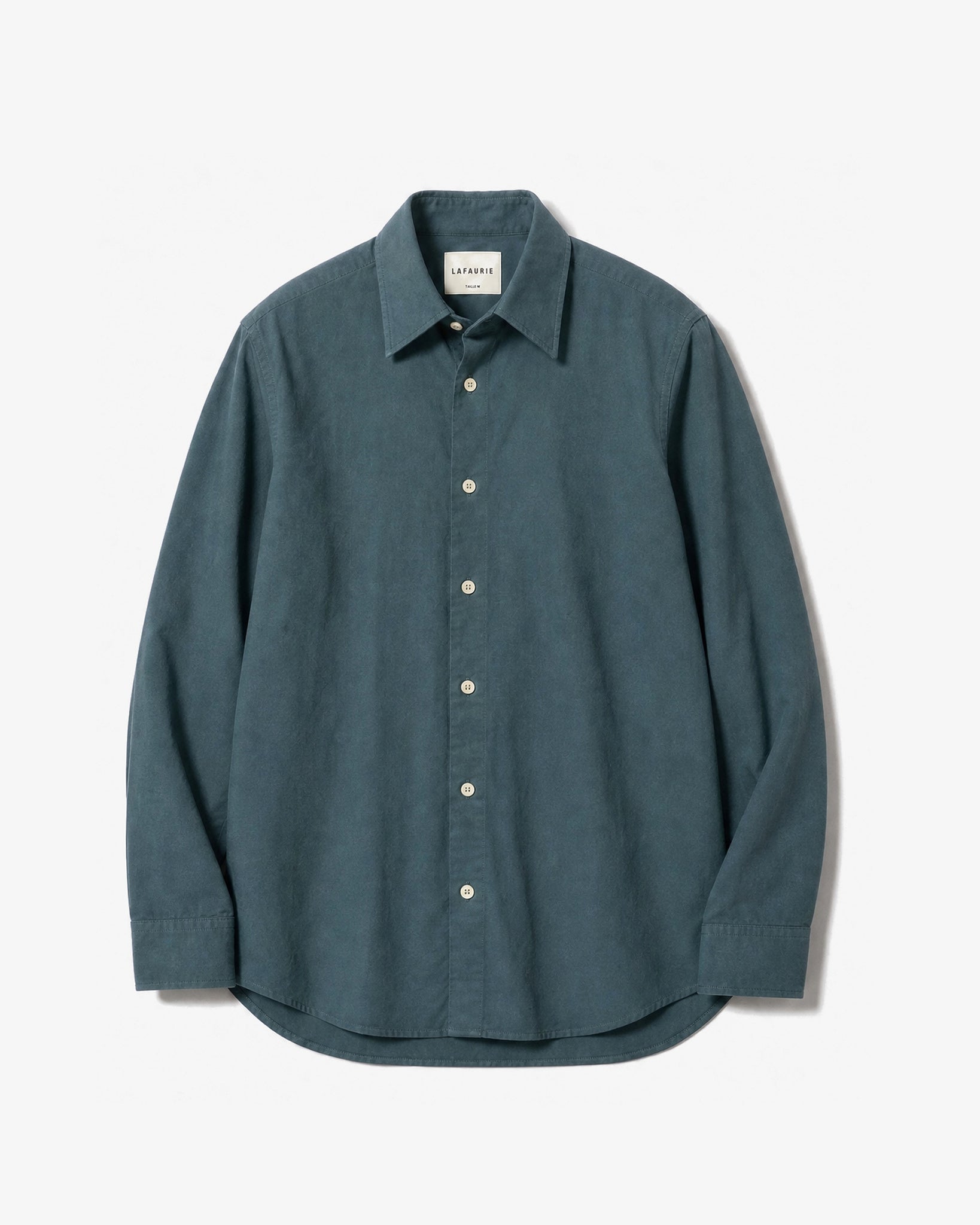 LAFAURIE HUGUES Bleu Canard chemise oxford coton droite
