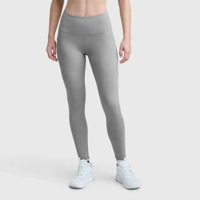 Champion Leggings C Logo legging gris chiné stretch poches