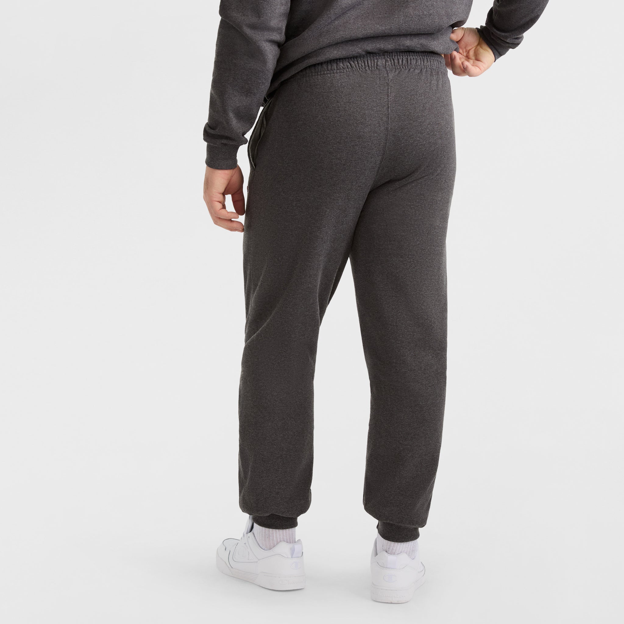 Champion Powerblend Jogger C Logo homme gris chiné grande taille