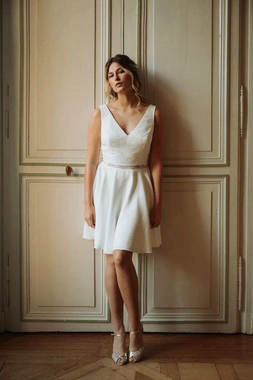 Lambert Création Robe Lou robe courte bustier tulle brodé