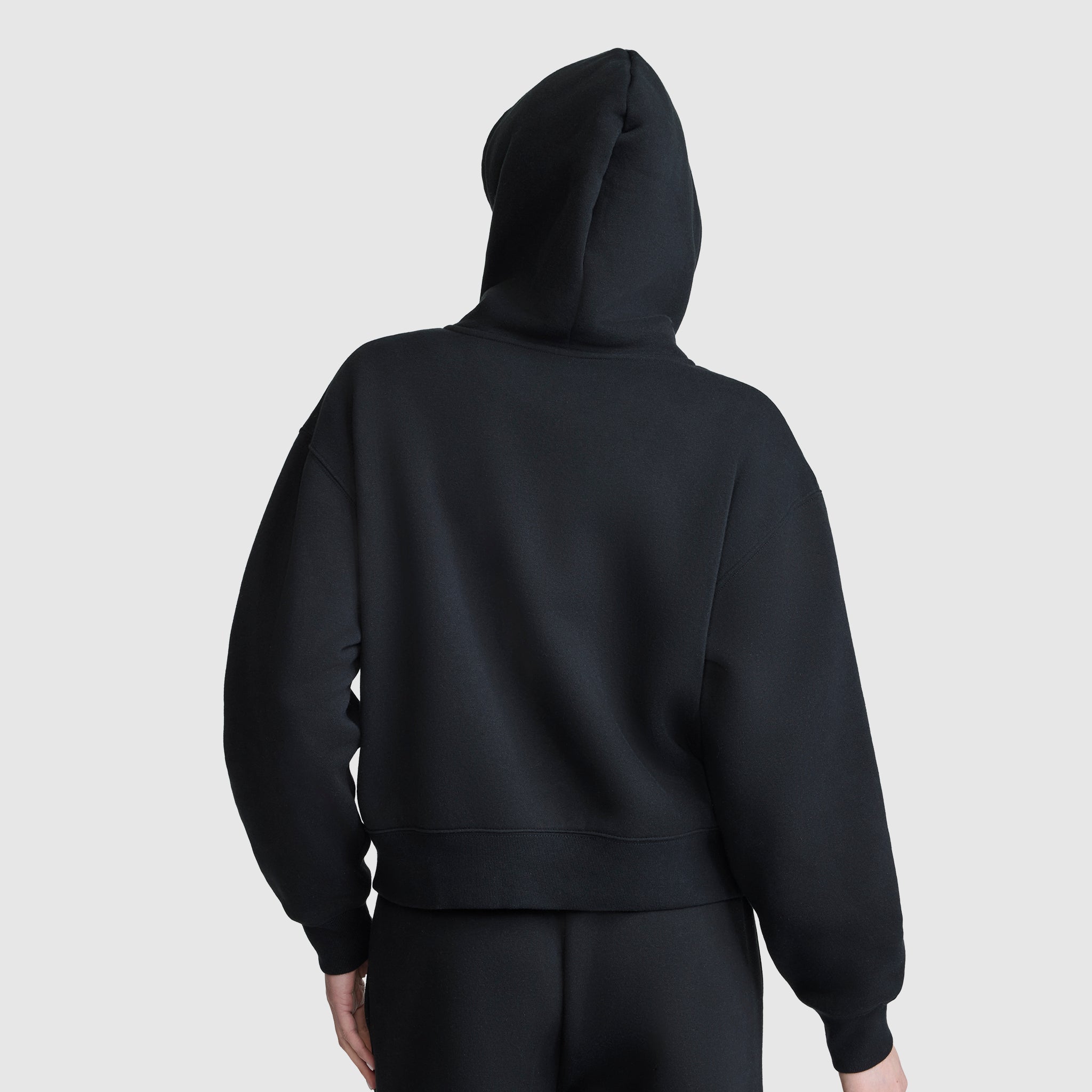 Champion Cropped Zip-Up Hoodie sweat zippé noir coton