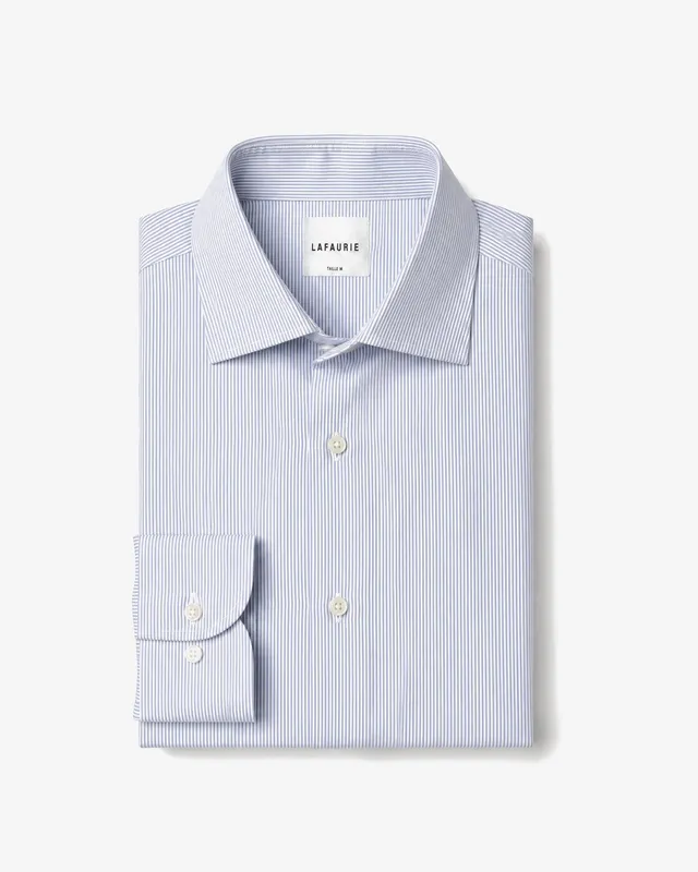 LAFAURIE LUTECE chemise blanc navy rayée coton