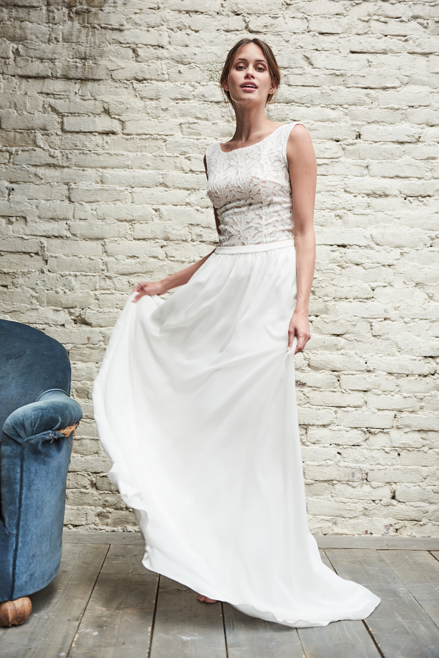 Maison Floret Sur-mesure Scott robe jacquard crêpe soie