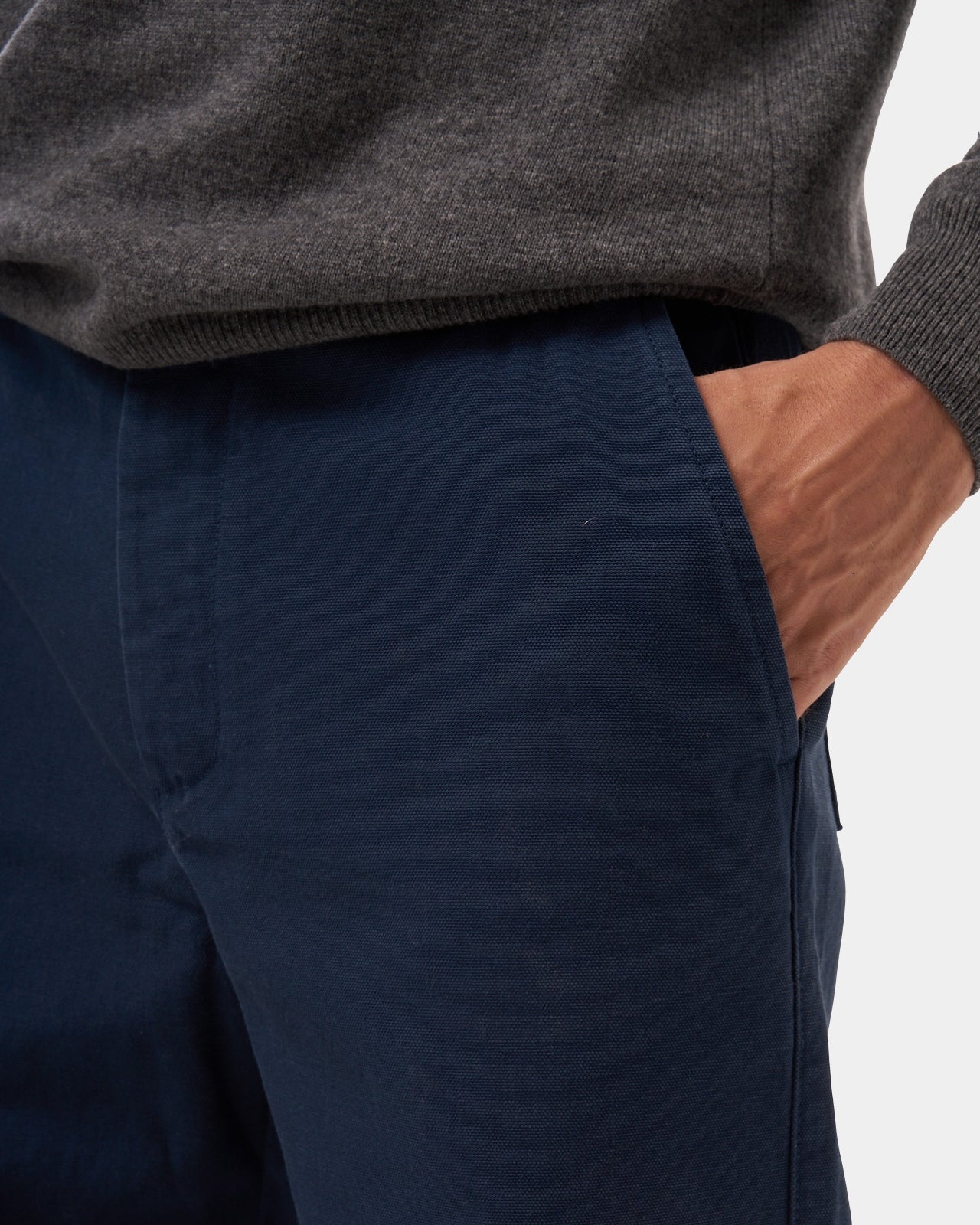 LAFAURIE GABIN Bleu de Minuit pantalon casual canevas coton