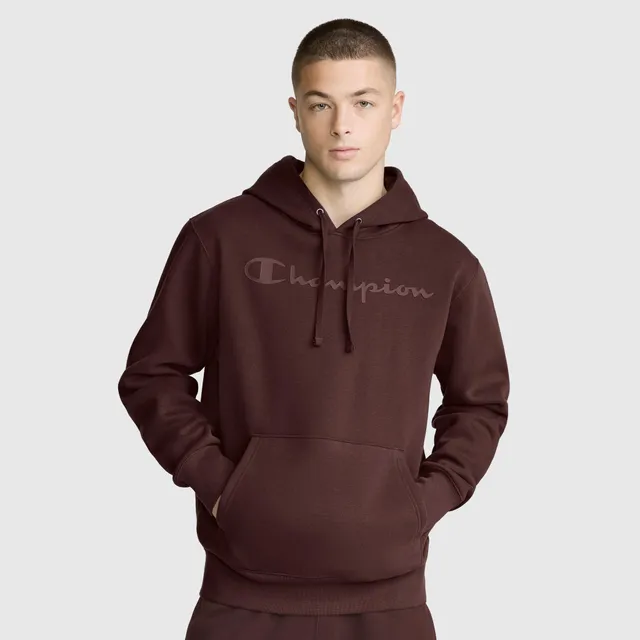 Champion Powerblend Tonal Script hoodie marron Bitter