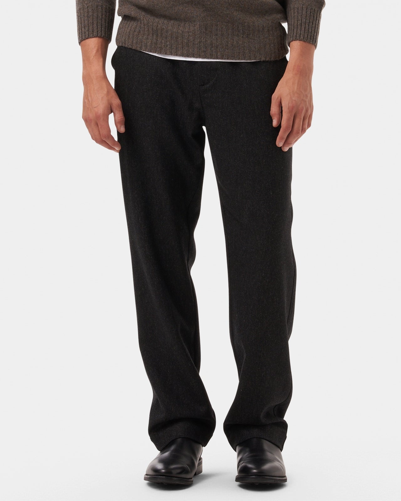 Lafaurie Marcel pantalon flanelle gris anthracite laine