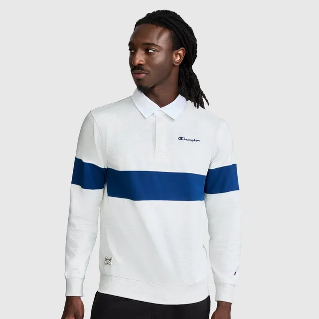 Champion Rugby Shirt coton rayé Gris Silver
