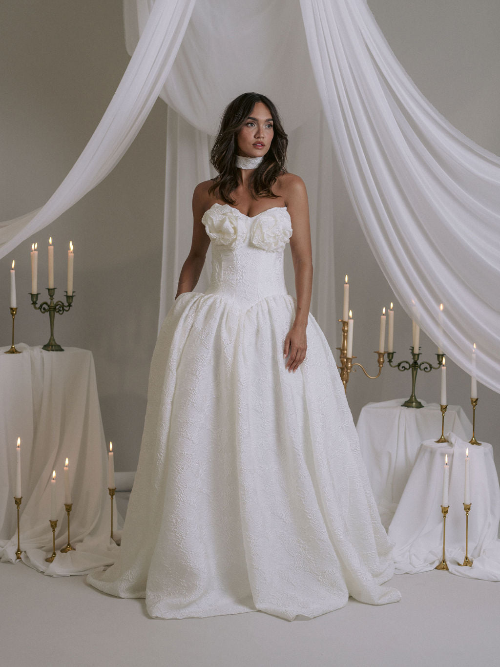 Rime Arodaky Bridal Capulet robe de mariée bustier soie