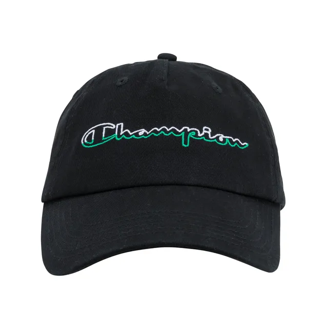 Champion Hats Split Script Dad casquette noir coton