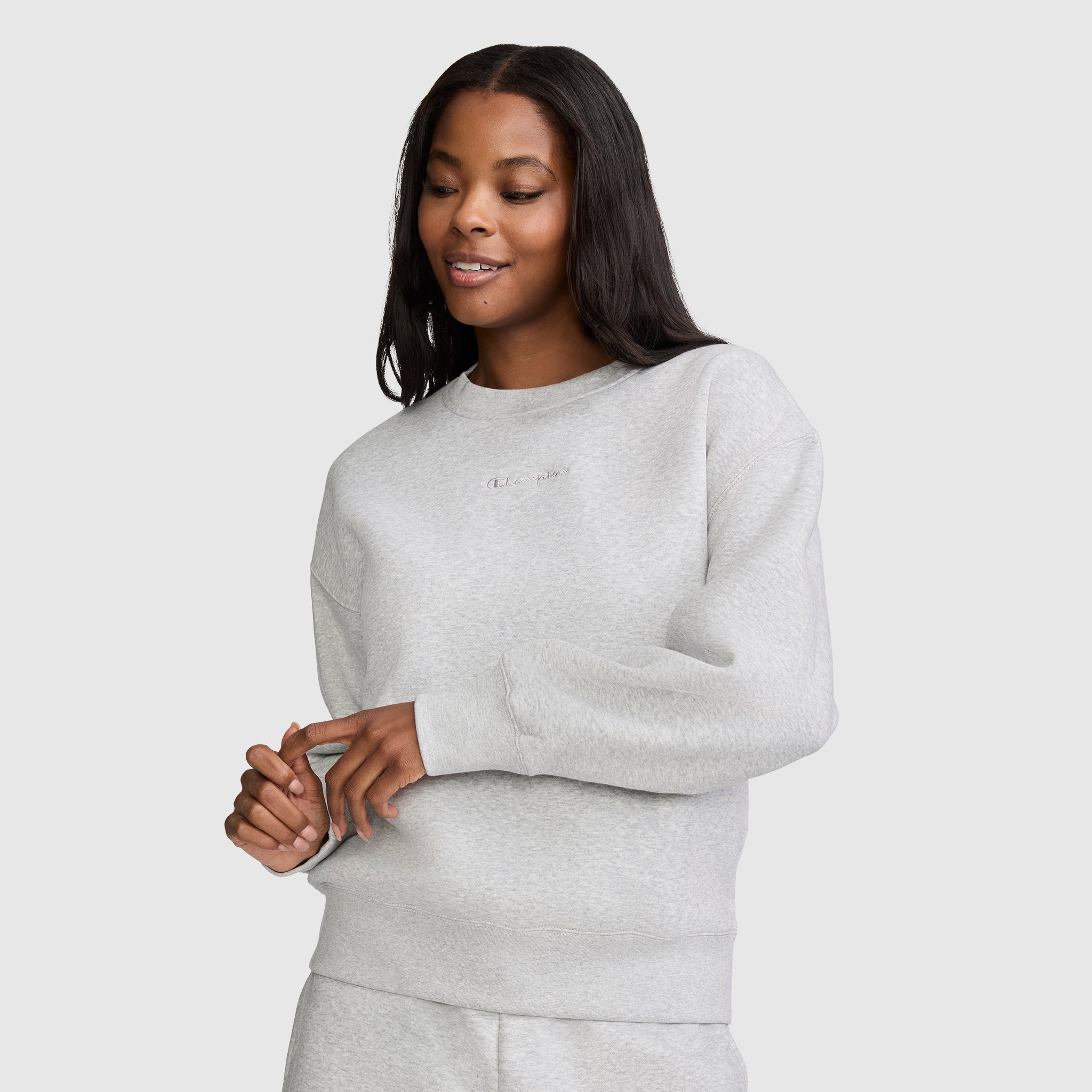 Champion Powerblend Crewneck Sweatshirt sweat femme gris