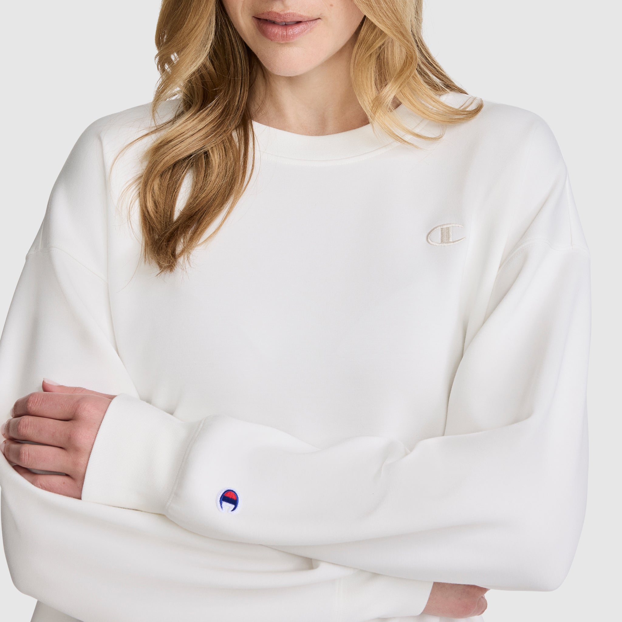 Champion Crewneck Sweat col rond coton écru